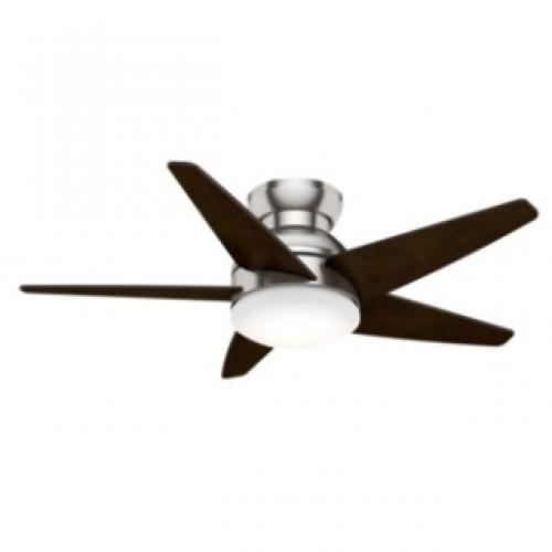 CASABLANCA 44IN ISOTOPE SMALL ROOM BRUSHED NICKEL CEILING FAN WITH LIGHT WITH WALL CONTROL